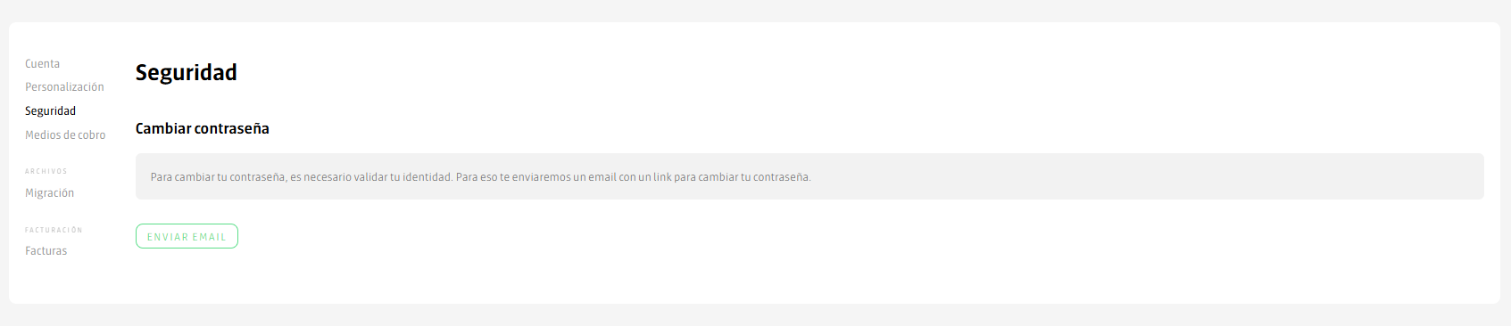 Cambio de contraseña